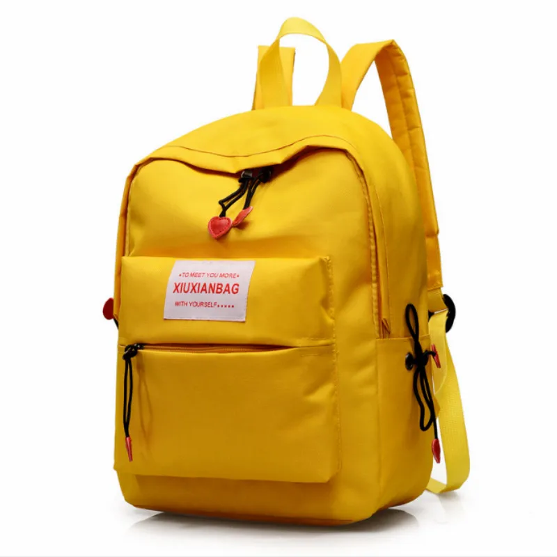 

Casual 2019 new college style women's backpack solid fashion school bag waterproof travel shoulder bag