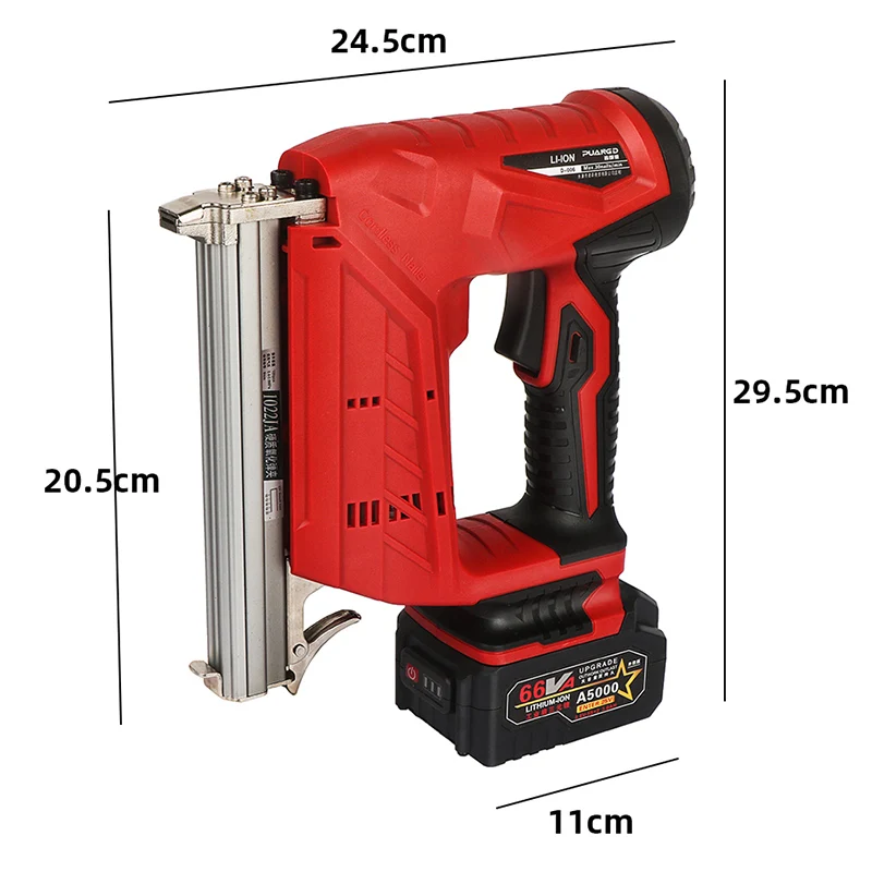  Portable rechargeable lithium battery nail gun Woodworking power tools Straight nail U nail optiona