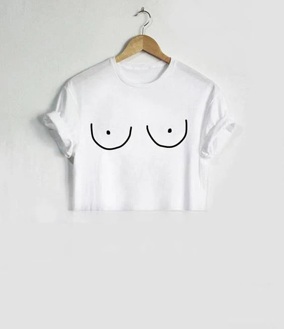 funny graphic crop tops