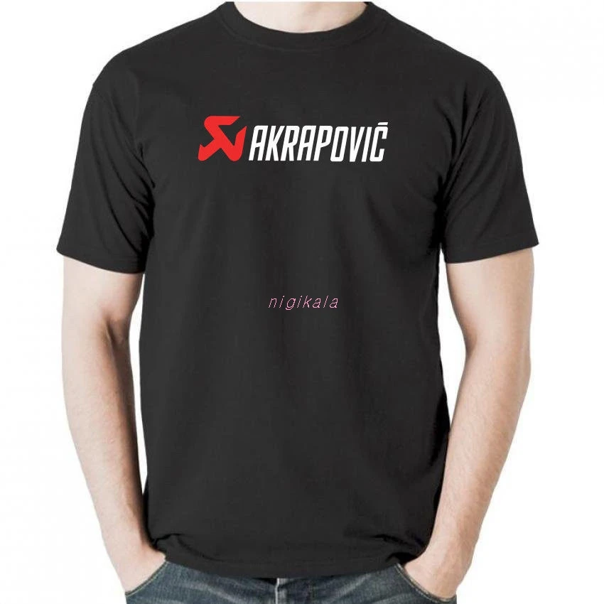 Мужская футболка с круглым вырезом Akrapovic повседневная крутая логотипом