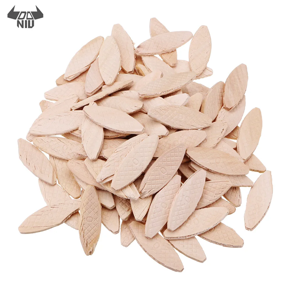  DANIU 100Pcs/bag No. 0/10/20 Three Type Assorted Wood Biscuits for Tenon Machine Woodworking Biscui