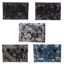 Для мужчин холст клатч кошелек ID Bifold Camo кредитной держатель для карт кошелек сетчатый карман