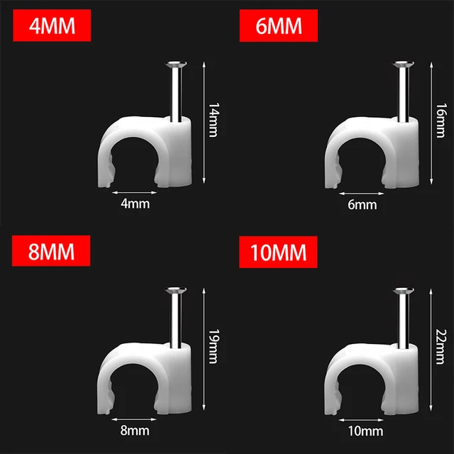 ERKXD - 100 Clip Per Cavi Ethernet Cat6/Cat7 | Bianchi Con Chiodi Acciaio | Fissaggio Parete - Foto 7