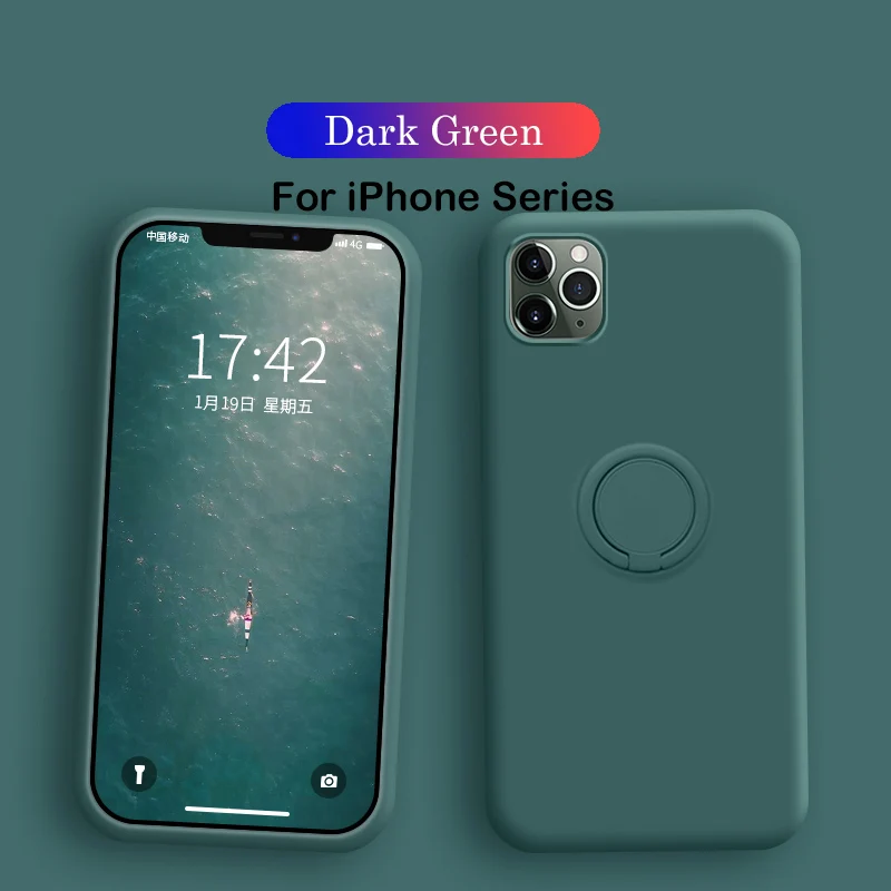 Жидкий силиконовый чехол для iPhone 11 Pro Max, автомобильный держатель, чехол для Apple iPhone XS Max 7 8 6 6S Plus X XR XS Funda - Цвет: ZH