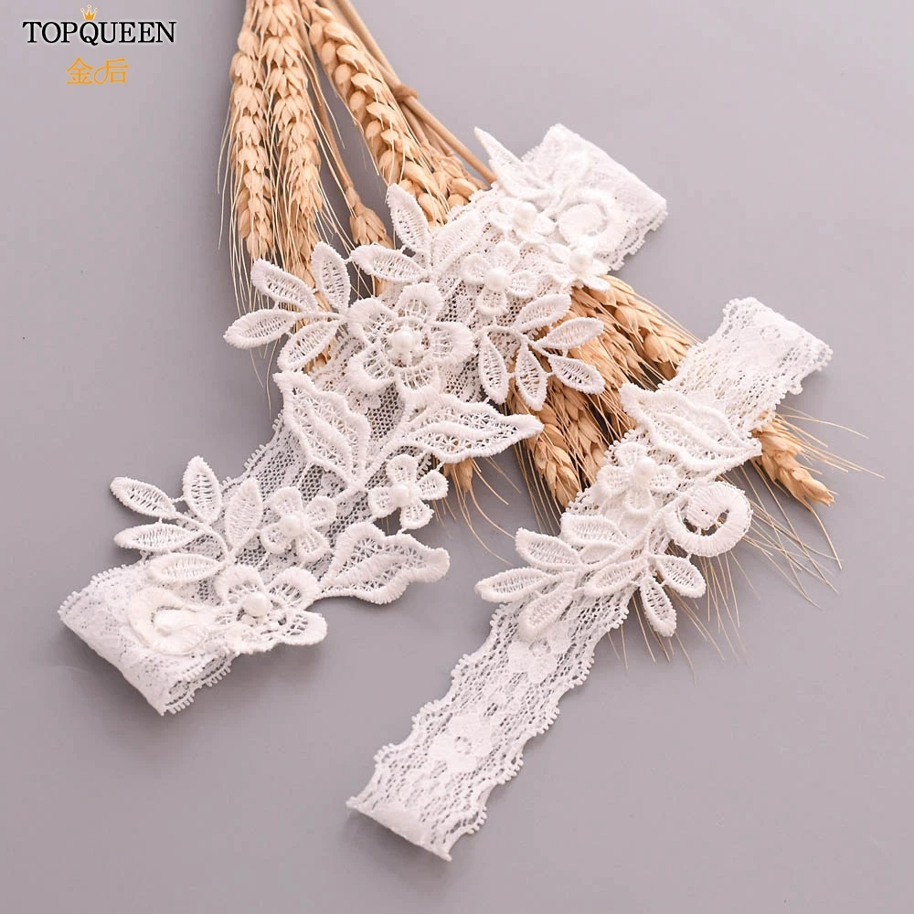 TOPQUEEN TH25 TH26 2 шт./компл. свадебные подвязки кружевной бюстгальтер с цветочной вышивкой сексуальный Подвязки для Для женщин/невесты бедра кольцо Свадебные ног