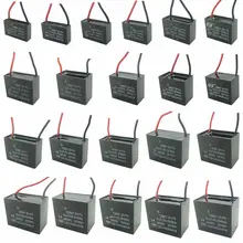 Cbb61 450v 1uf terminal 6uf terminal ventilador de teto motor correndo capacitor retângulo