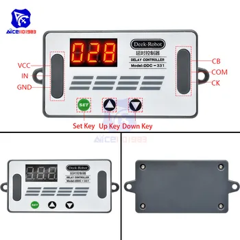 

DDC-331 DC 12V Delay Timer Cycle Relay Digital LED Delay Relay Switch Trigger Programmable Module with Case for Car Auto