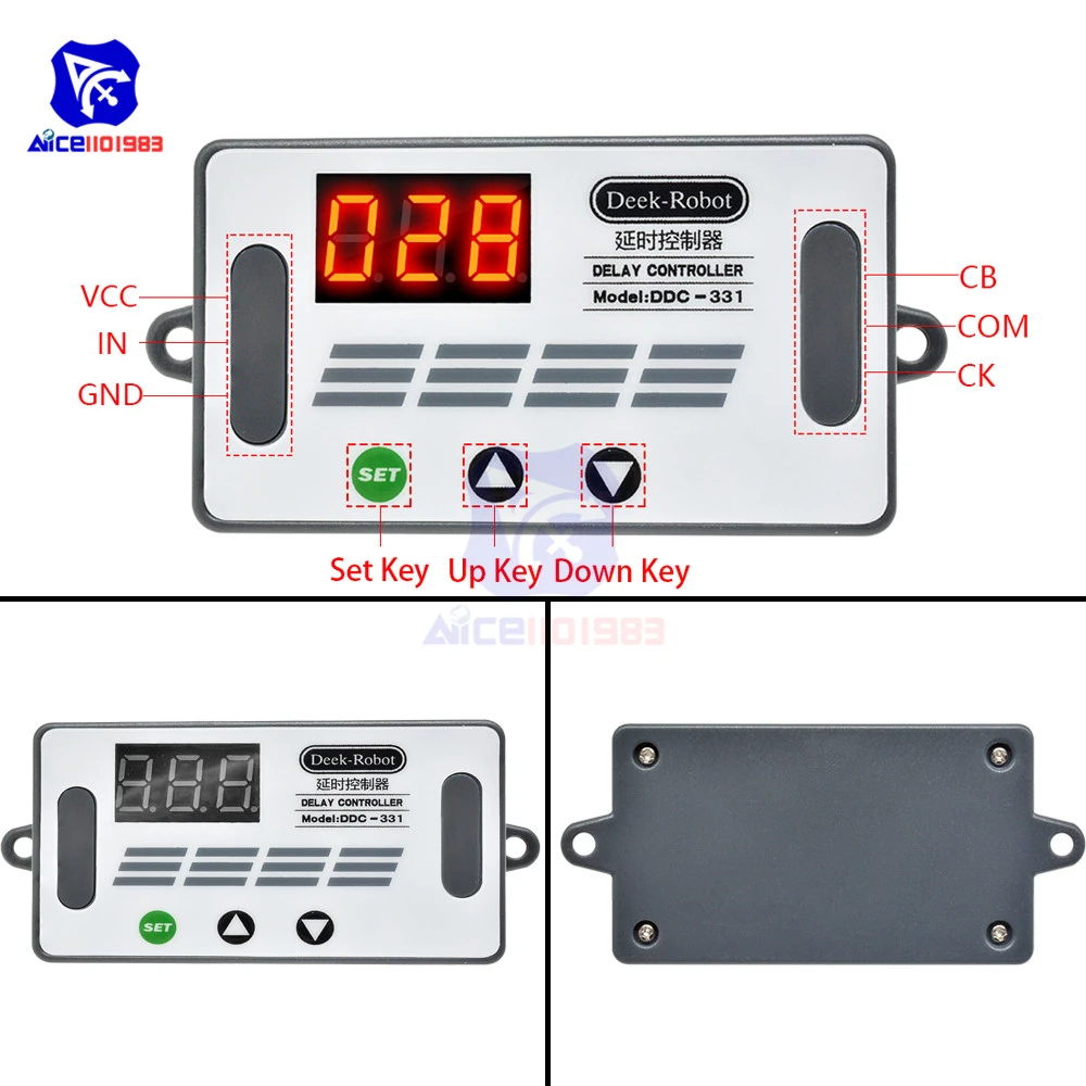 DDC-331 DC 12V Digital Relay Delay Controller Display MOS Switch PLC Signal DDC-331 DC 12V Digital Relay Delay Controller Display MOS Switch PLC Signal