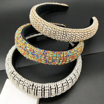 

Rhinestone Tiaras and Crowns ,Hair Band Comfortable Headbands For WomenColorful Head Chain Handmade Crown, Hair Hoop Wedding Hea