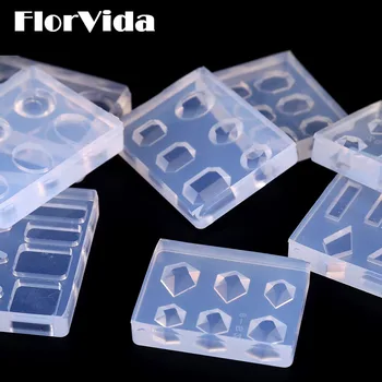 

FlorVida 1pc Silicone 3D Carved Template Manicure Tools Accessories For Nails Art Gems Stones Acrylic Crystal Decorations Design