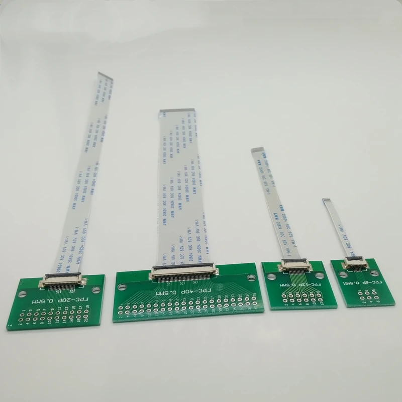 1set Ffc Fpc Connector 0 5mm Pitch 50 100 0mm Length Ffc Cable 6p 8p 10p 12p 14p p 30p 40p 50pin Connectors Aliexpress