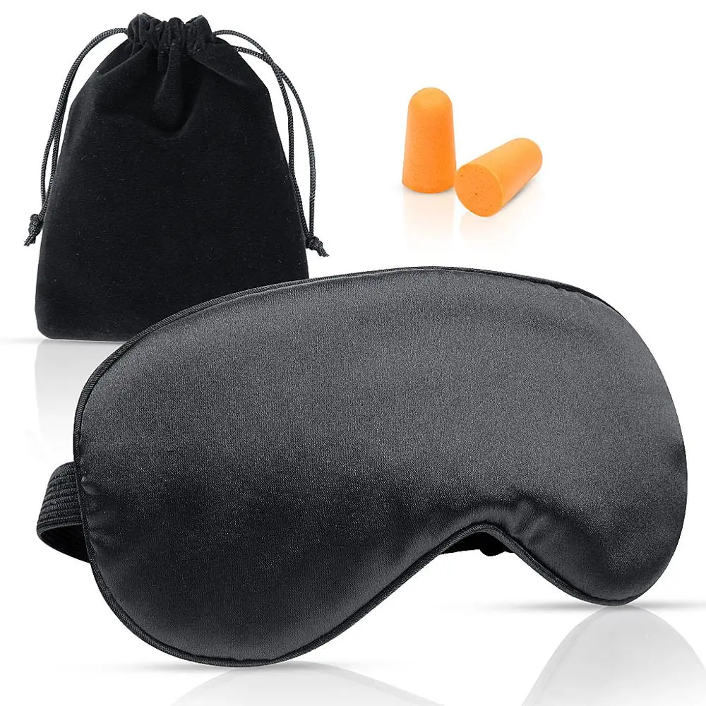 Sleep Mask Comfortable & Super Soft Sleeping With Adjustable Straps Come with Ear Plugs Carry Pouch for Travel Naps | Красота и