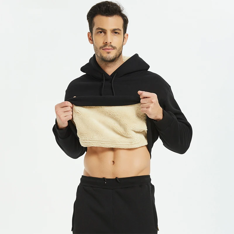 Warm Sport Suit Men sports Jogger 2Piece/Set Winter Sportsuit Thermal Hoodies Sets Fleece Tracksuit Windproof Gym Run Sportswear