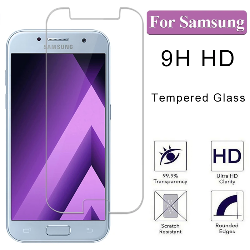 Закаленное стекло для Samsung Galaxy A7 A6 A8 Plus 2018 9H протектор экрана из стекла Galalxy A3 A5 2017
