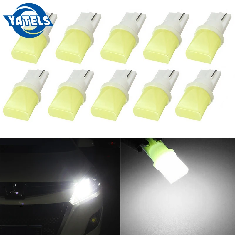 10 шт. модные автозапчасти T10 COB 3D 3 Вт W5W 194 168 LED Canbus безошибочные боковые лампы с
