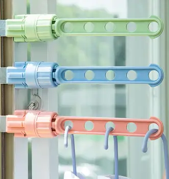 

Window frame snap type Clothes hanger Five holes Creative window drying rack Multifunctional and portable Indoor clothes dr