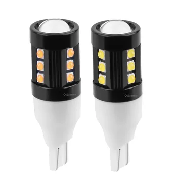 

2PCS New T15 W16W WY16W LED Car Turn Signal Brake Light Tail Lamp Auto Rear Reverse Bulb Daytime Running Light Red Yellow White