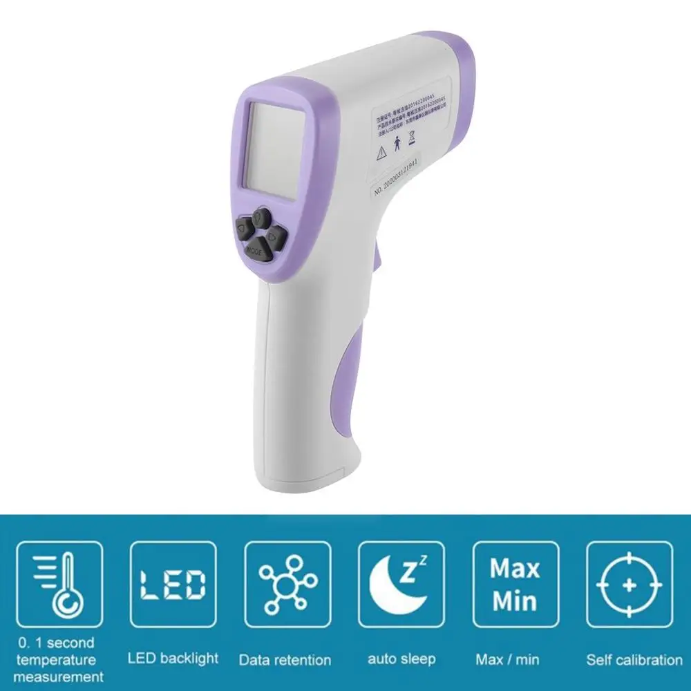 

Health-Hti HT-820D Handheld Infrared Thermometer High Precision Portable Thermometer Non-Contact Body Infrared Thermometer