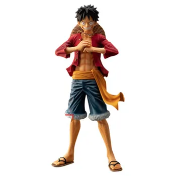 

11" Anime One Piece The Straw Hat Pirates Nebula Chain Monkey D. Luffy Hat Boy Original PVC Action Figure Toy BOX 28CM X1038