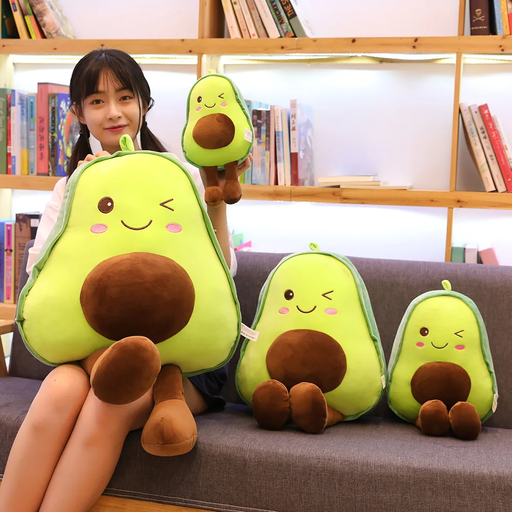 85cm Cute Plush Avocado Toys Stuffed Pilliow Plush Plants Soft Pillow Sofa Cushion Stuffing Doll Avocado Doll for Kids Toys Gift