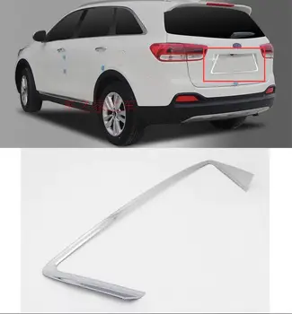 

Car styling Fit For Kia Sorento 2015 2016 1pcs ABS chrome Rear Trunk Lid Cover Tail Door Molding Trim