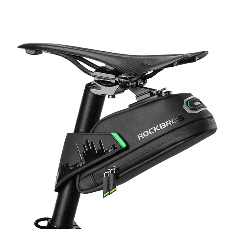 Discount 2019 ROCKBROS Refletive Bicycle Bag Rainproof MTB Mountain Bike Saddle Bag Large Capatity Outdoor Cycling Seatpost Tail Pouch 5