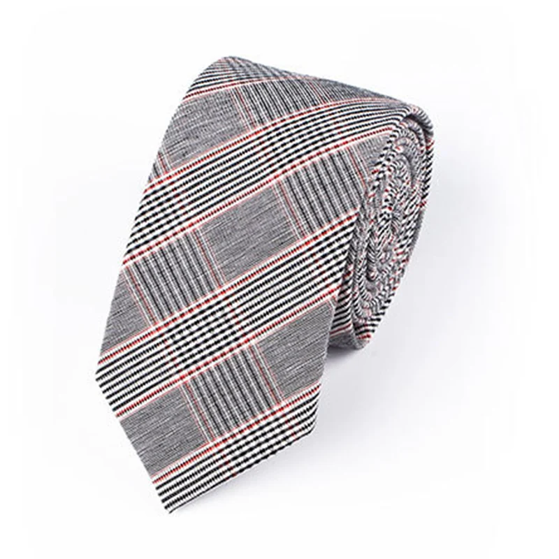 Новые строгие галстуки для мужчин классические Полиэстеровые тканые клетчатые вечерние галстуки модные тонкие 6,5 см свадебные деловые мужские галстуки в повседневном стиле