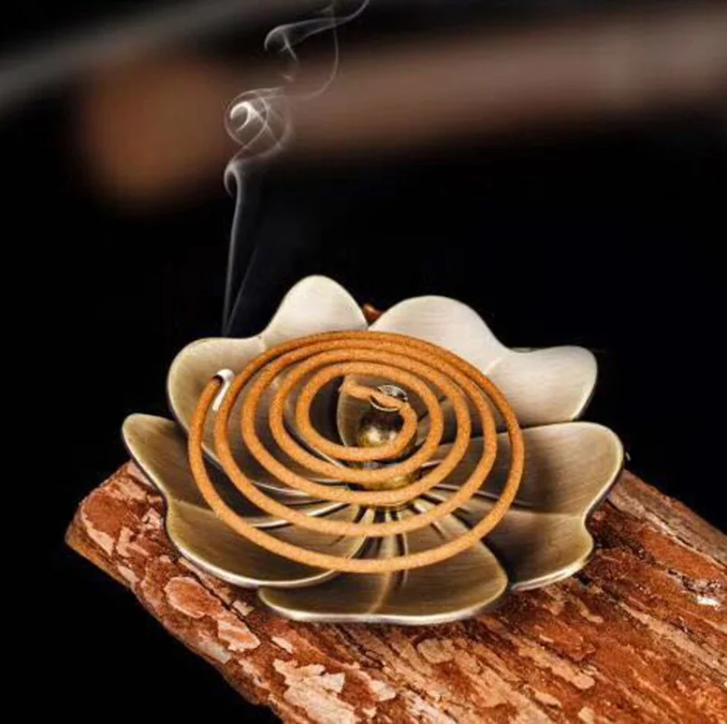 Flower Shape Vintage Metal Backflow Incense Burner Alloy Fragrance Furnace Plate Perfume Home Decor Zen Holder HomeDecor | Дом и сад