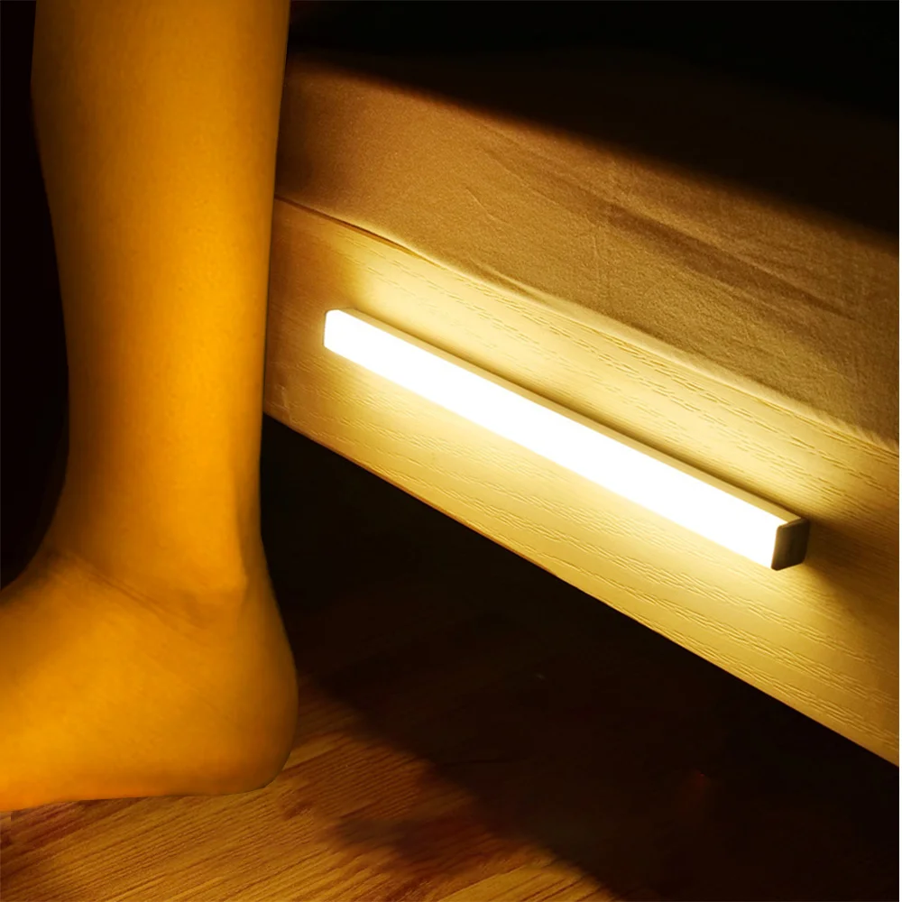 6/10LED PIR Motion Sensor Lamp Cupboard Wardrobe Bed Lamp Under Cabinet Night Light Smart Light Perception For Closet Stairs Led