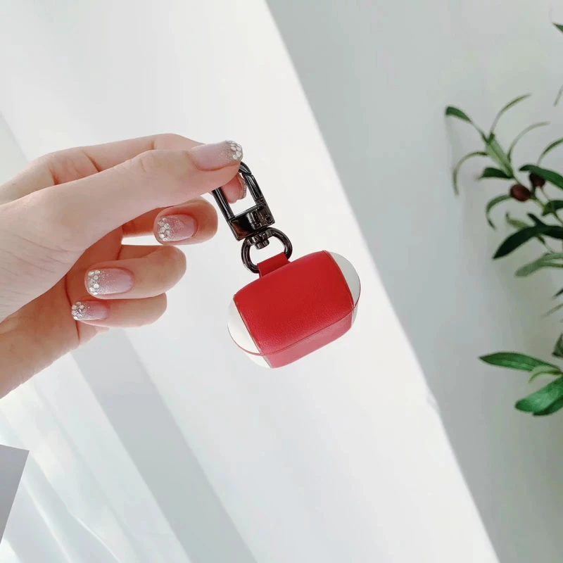 Контрастный ЦВЕТНОЙ наушник чехол для гарнитура для airpods чехол кожаный чехол для наушников для Air Pods 1 2 сумка для наушников