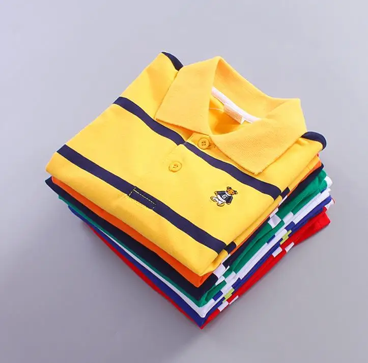 children's clothing boy long-sleeved T-shirt big middle school children's cotton long-sleeved striped shirt 3-14Y