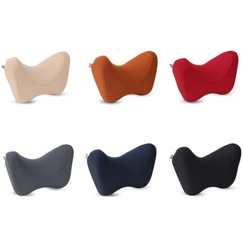 

New car bucket seat neck pillow U-shaped black leather breathable net protector auxiliary facility interior various models