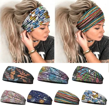 

Women Headpiece Stretch Hot Sale Turban Hair Accessories 1PC Headwear Yoga Sports Headband Run Bandage Hair Bands Wide Headwrap