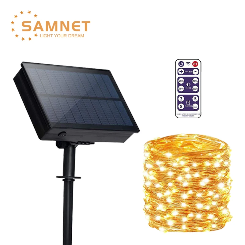 2020 Solar Garden Lights Outdoor LED Solar Energy Street Garland Fairy String Lights For Garden Party Christmas Decoration Lamps