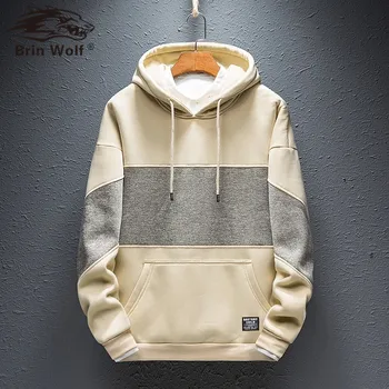 

Brin Wolf Hip Hop Fleece Hoodies Mens Hoody Clothes Warm Autumn Hoodie 2020 Fashion Streetwear Hoodies for Men Plus Size 4XL