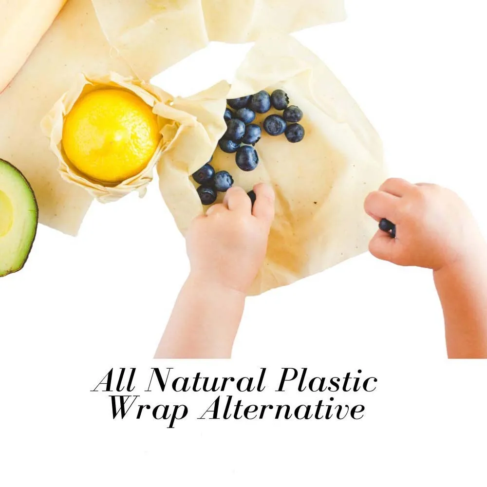 Beeswax Food Wrap Zero Waste Reusable Food Wrap Eco-friendly Washable Beeswax Wrap Roll for Sandwich Fruit 33 x 100cm