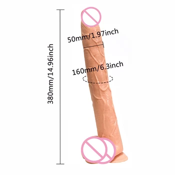 Super Long Simulation Dildo Soft Penis with Powerful Suction Cup Anal Plug Female Masturbator Butt Plug G-spot Vagina Stimulator 6