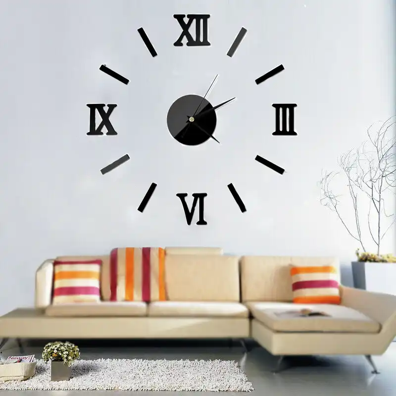 Diy Calcomania Reloj De Pared Diseno Moderno 3d Etiqueta De Pared