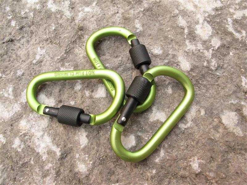 8CM Bold Carabiner Aluminum Alloy Carbine D-Ring Carbines Hanging Buckle Metal Backpack Buckle With Lock (29)