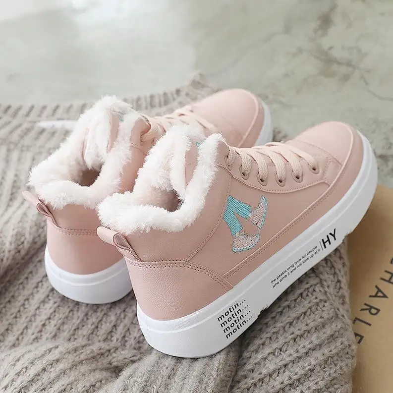 Botas mujer invierno; очень уверенные женские зимние кроссовки; уличные зимние ботинки с высоким берцем для отдыха; модная женская зимняя обувь на платформе