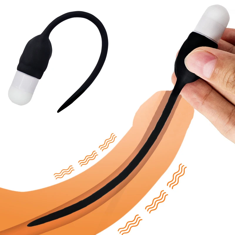 Urethral Vibrator 20 Speeds Male Masturbator Sex Toys Silicone Vibrating Penis Plug Urethral Sounds Dilators For Men Erotic Toys For Urethral Dilator Silicone Urethral Dilator