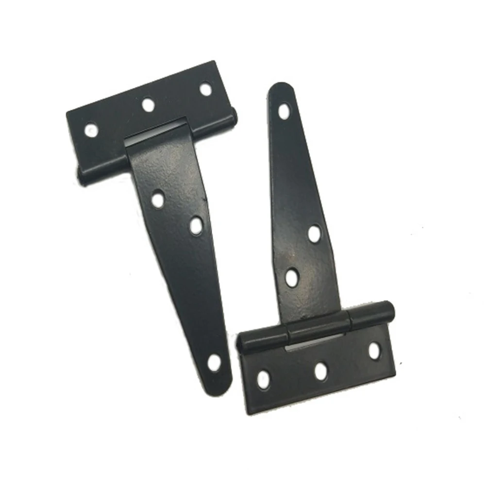 

2pcs/bag Hinge Home Practical Shed Room Replacement Metal T Type Connection Zinc Coating Tool Door Garage Heavy Duty
