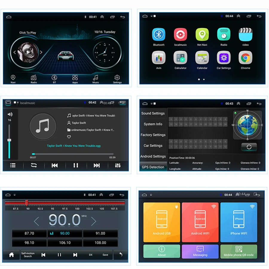 2 Din " Android 8,1 сенсорный экран четырехъядерный автомобильный стерео радио с кнопкой gps Wifi 3g 4G BT DAB Зеркало Ссылка OBD