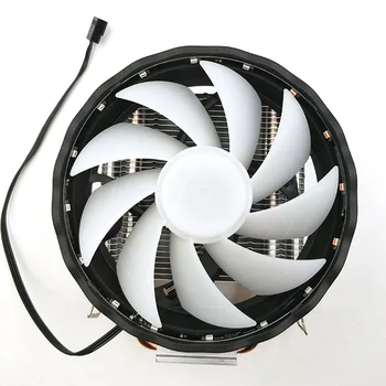 

12V CPU Cooler RGB Fan Copper 3 Pin Led Desktop Computer 2 Heatpipes Durable Radiator Silent Cooling For LGA 1155/1151 AMD