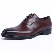 Brand Genuine Leather Concise Men Business Shoes Breathable Formal Wedding Basic Shoes Men Dress Shoes Fashion New
