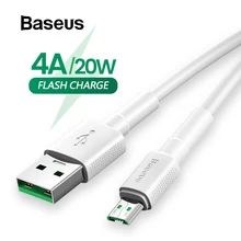 Baseus Micro USB кабель для OPPO 4A VOOC Быстрая зарядка кабель зарядного устройства микро-usb для samsung Note 4 Xiaomi Pixel 2 шнур для передачи данных