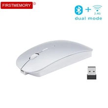 2,4 ГГц/BT 4,0 Двухрежимная Беспроводная Бесшумная компьютерная мышь 3D 1200 dpi USB оптическая тонкая игровая перезаряжаемая мышь для ПК и ноутбука