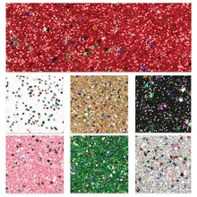 7 шт./компл. однотонный Блестящий с морскими звездами и блестками Искусственная кожа ткань набор «сделай сам» для дома Текстиль серьги банты волосов обложка книги, 1Yc6917