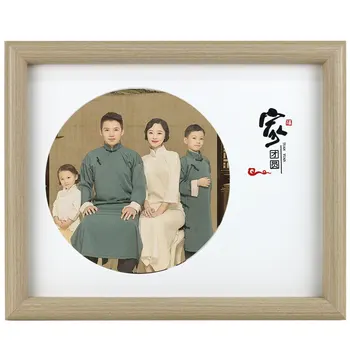 

1PCS Simple Solid Wood Photo Frame Creative Table Log Color Picture Frames European Wood Photo Frame of Wedding Dress Building