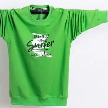 

Fat Guy Plus-size 4XL 5XL 95% Cotton Pure Color Casual Long Sleeve Men Sweatshirt Loose-fitting Red Green 110KG 120KG Clothing
